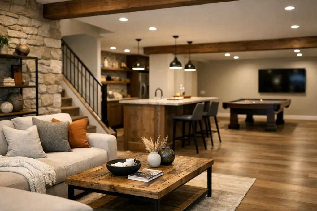 How to Finish a Basement That Feels Original