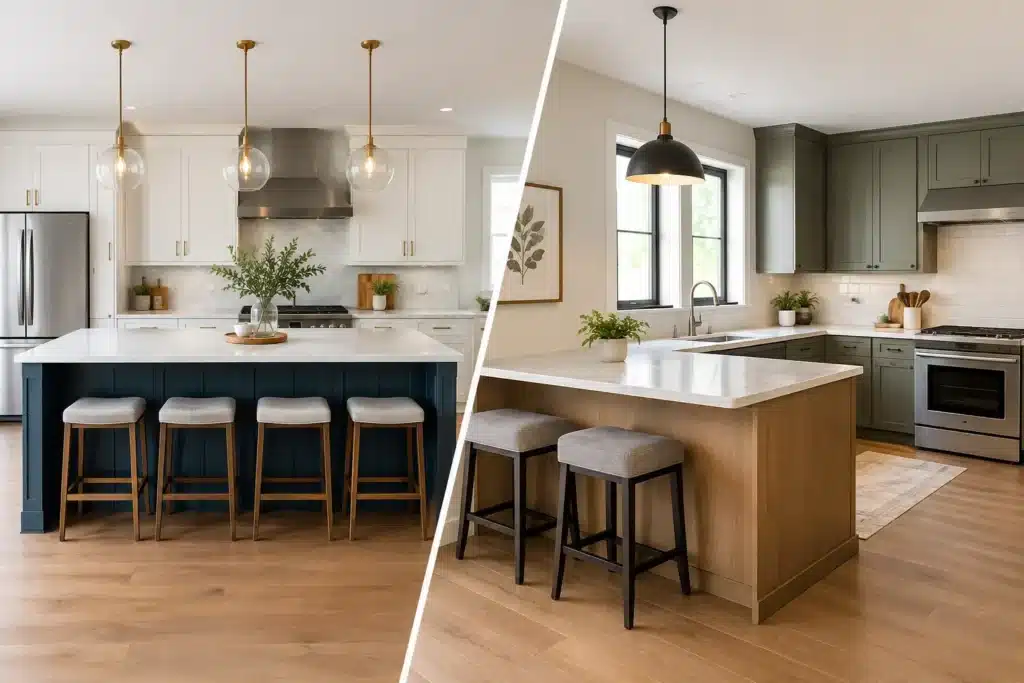 Kitchen Island vs Peninsula Layout Compared